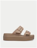 Brooklyn Buckle Wedge Sandals