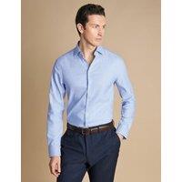 Slim Fit Non Iron Pure Cotton Textured Shirt