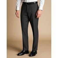 Regular Fit Pure Wool Birdseye Stretch Trousers