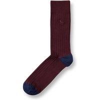 Charles Tyrwhitt Pure Cotton Ribbed Socks Burgundy