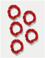 Red Satin Mini Scrunchies