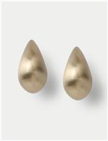 Brushed Maxi Tear Drop Earring