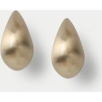 Brushed Maxi Tear Drop Earring