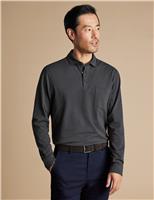 Cotton Rich Pique Long Sleeve Polo Shirt