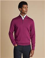 Pure Merino Wool Half Zip Jumper