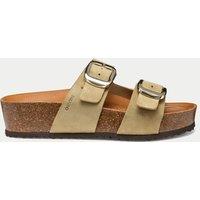 Suede Platform Slider Slippers