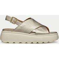 Leather Ankle Strap Flatform Sandals