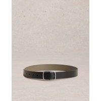 Leather Reversible Rectangular Buckle Belt