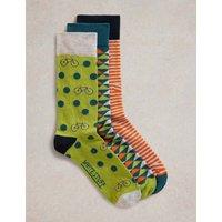 3 Pack Assorted Cotton Rich Socks