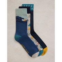 3 Pack Assorted Cotton Rich Socks