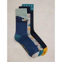 3 Pack Assorted Cotton Rich Socks