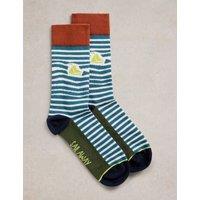 Sailing Striped Cotton Rich Ankle Socks