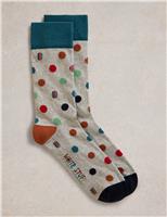 Polka Dot Cotton Rich Socks