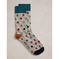 Polka Dot Cotton Rich Socks
