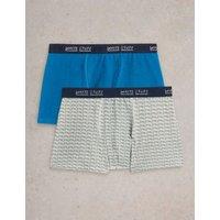 2pk Cotton Rich Cassette & Plain Boxers