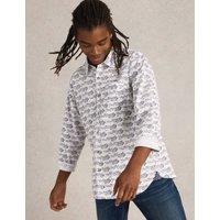Pure Cotton Shoal Fish Print Shirt