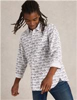 Pure Cotton Shoal Fish Print Shirt