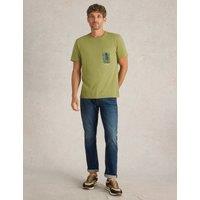 Pure Cotton Octopus Graphic Crew Neck T-Shirt