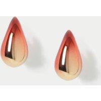 Two Tone Ombre Dome Stud Earring