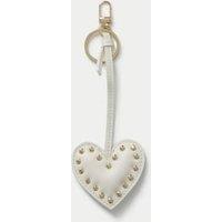 Cream Heart Bag Charm