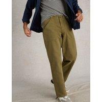 White Stuff Regular Fit Pure Cotton Utility Trousers Green