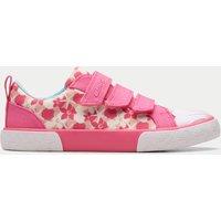 Kids Foxingshell Floral Riptape Plimsolls (8 Small - 12.5 Small)