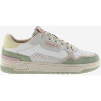 C80 Leather Lace Up Perforated Trainers