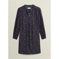 Jersey Printed V-Neck Knee Length Shift Dress