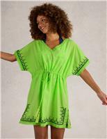 Cotton Rich Embroidered Beach Dress