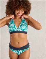 Printed Padded Triangle Reversible Bikini Top