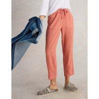 Linen Rich Relaxed Ankle Grazer Trousers
