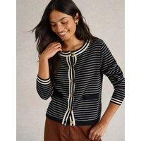 Pure Cotton Striped Button Front Cardigan