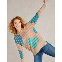 Cotton Rich Striped Heart Jumper