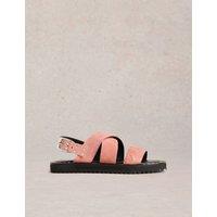Suede Western Ankle Strap Sandal