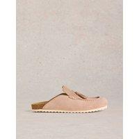 Suede Tassel Slip On Footbed Mules