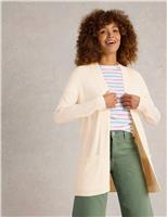 White Stuff Cotton Blend Longline Cardigan Natural