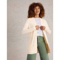 White Stuff Cotton Blend Longline Cardigan Natural
