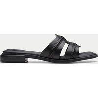 Leather Strappy Open Toe Mules