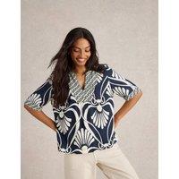 Linen Rich V-Neck Top