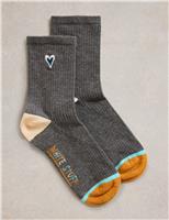 Cotton Rich Heart Ankle High Socks
