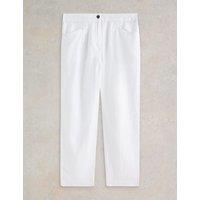 White Stuff Pure Linen Pleat Front Trousers White