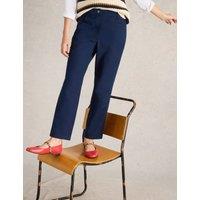 White Stuff Cotton Rich Stretch Ankle Grazer Trousers Navy