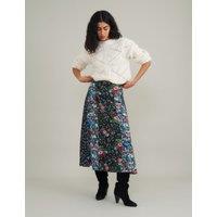 Floral Midi Slip Skirt