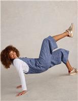 Pure Linen Cropped Dungarees