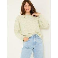 Cotton Rich Floral Crew Neck Jumper