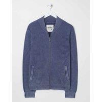 Pure Cotton Zip Up Knitted Bomber