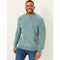 Pure Cotton Ribbed Textured Jumper