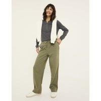 Pure Cotton Drawstring Wide Leg Trousers