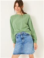 Denim Mini A-Line Skirt