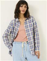 Pure Cotton Checked Collared Shirt
